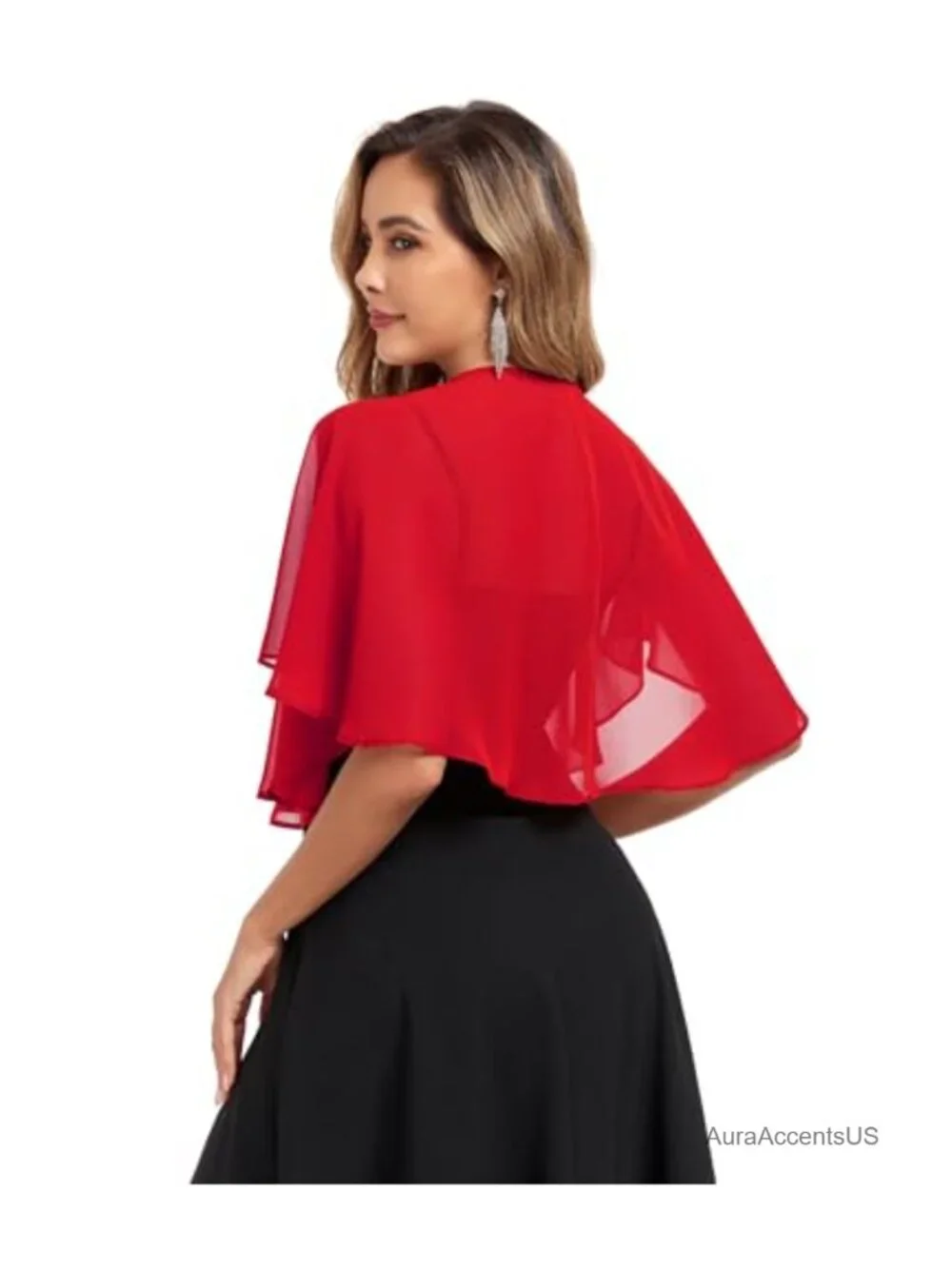N/A chiffon capelet